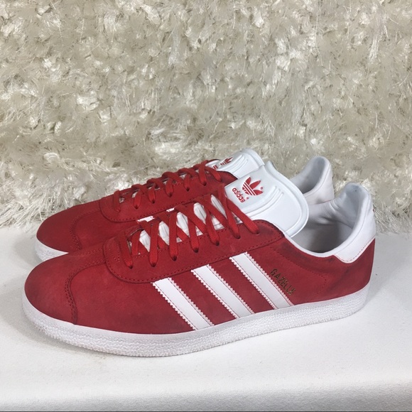adidas gazelle red suede